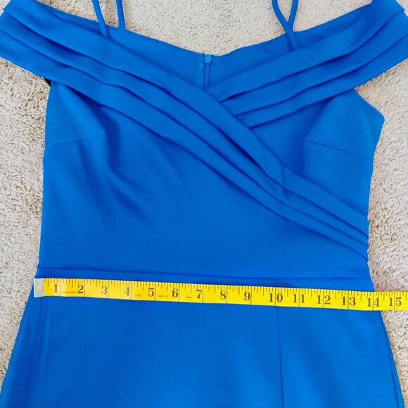 Alexa B Nites Royal Blue Dress Full Length Size 6 Polyester Spandex - Picture 6 of 11